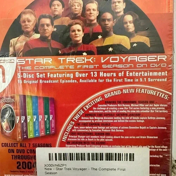 Star Trek: Voyager TV Series, Complete First/1st Season DVD Box Set, 5-Disc, New - Picture 4 of 4